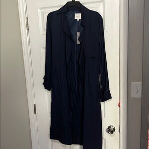 A loves A Elegant Navy Blue light Trench Coat